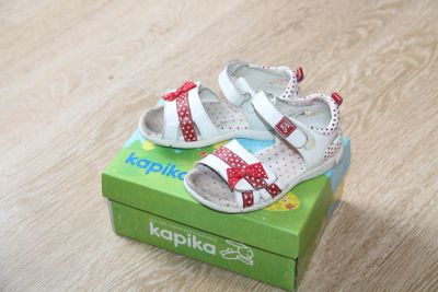 Лот: 7926447. Фото: 1. Туфли бело-красные Kapika, р-р... Туфли