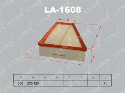 Лот: 13357107. Фото: 1. Lynx LA-1608 Воздушный фильтр. Расходные материалы