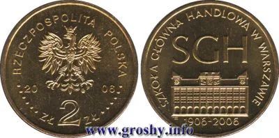 Лот: 5061306. Фото: 1. 2 злотых 2006 Польша, Высшая Кoммерческая... Европа