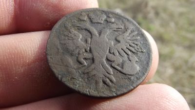 Лот: 11507913. Фото: 1. Шикарная денга 1730-1731 года... Россия до 1917 года