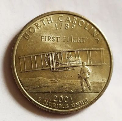 Лот: 25375526. Фото: 1. США 25 центов 2001 Штат Северная... Америка