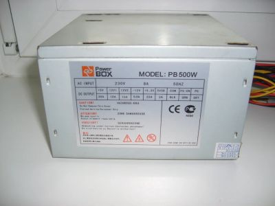Лот: 3134008. Фото: 1. Блок питания PowerBOX 500W (нерабочий... Корпуса, блоки питания