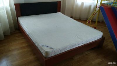 Лот: 9766967. Фото: 1. Двуспальная кровать с матрасом. Кровати