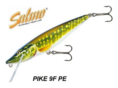 Лот: 16795915. Фото: 1. Воблер Salmo Pike 9F, цвет PE. Леска, блесны, крючки, мормышки