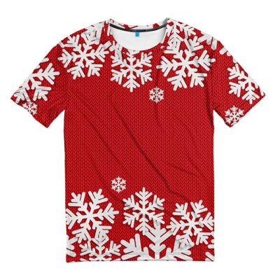 Лот: 10969849. Фото: 1. Мужская футболка 3D "Снежинки... Футболки, поло