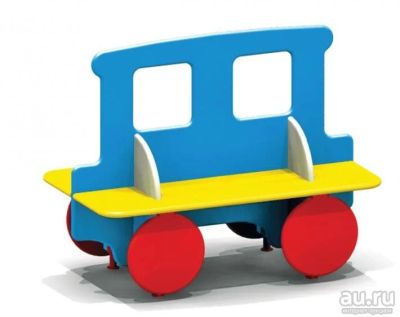 Лот: 9660497. Фото: 1. Скамейка вагон. Мебель для детских садов