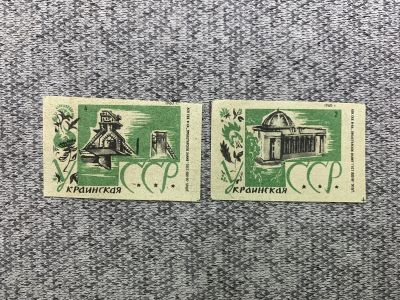 Лот: 25847187. Фото: 1. Набор из 2 коллекционных спичечных... Бутылки, пробки, этикетки