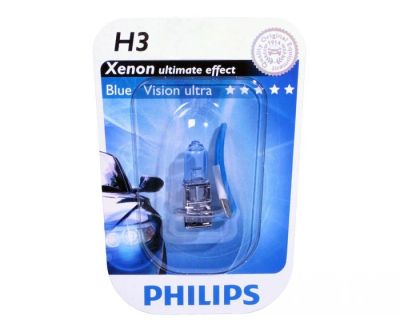 Лот: 14971489. Фото: 1. Галоген Philips H3 12v-55w Blue... Оптика и освещение