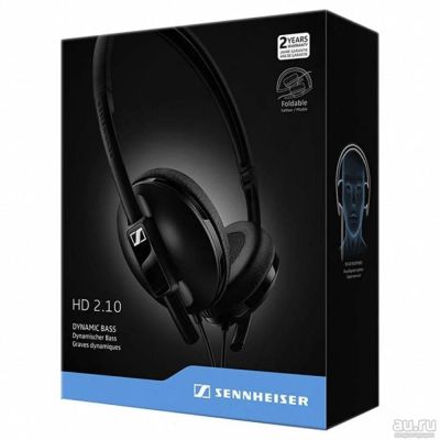 Лот: 9888409. Фото: 1. Наушники Sennheiser HD 2.10, чёрные. Наушники, гарнитуры