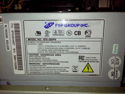 Лот: 8295008. Фото: 1. Блок питания ATX-350PN (300ватт... Корпуса, блоки питания