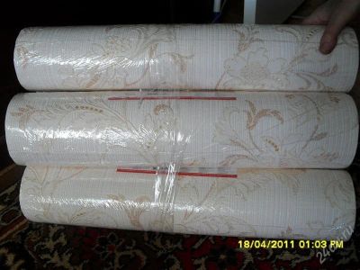 Лот: 908781. Фото: 1. продам обои винил 5 рулонов. Обои, панели, ДВП, ДСП, МДФ