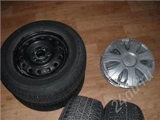 Лот: 130975. Фото: 1. 4 штамповки R 14, 5x100 , с резиной... Шины