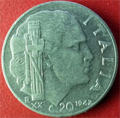 Лот: 7123913. Фото: 1. Италия 20 чентезимо 1942 год. Европа