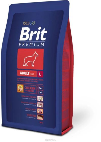 Лот: 11991673. Фото: 1. Сухой корм Brit Premium Adult... Корма