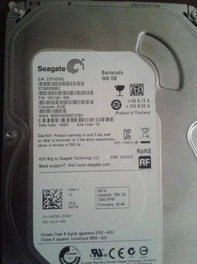 Лот: 3540537. Фото: 1. Жесткий диск Seagate 500Gb. Жёсткие диски