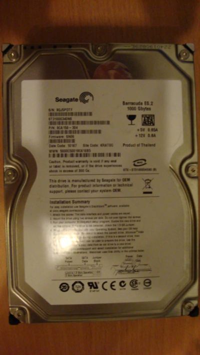 Лот: 4022076. Фото: 1. HDD Seagate ST31000340NS 1Tb... Жёсткие диски (HDD)