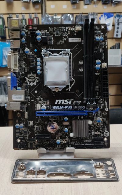 Лот: 20803589. Фото: 1. Мат. плата MSI H81M-P33/LGA1150... Материнские платы
