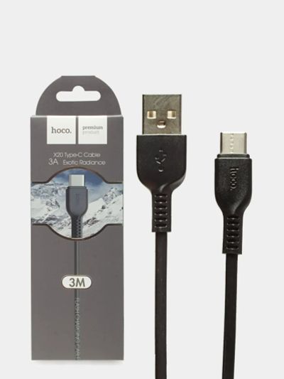 Лот: 19844675. Фото: 1. USB кабель Type C Hoco X20 (3... Дата-кабели, переходники