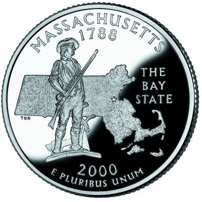 Лот: 11350737. Фото: 1. 25 центов 2000 года. Статуя Минитмен... Америка