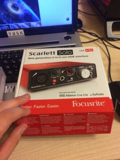 Лот: 7984084. Фото: 1. Focusrite Scarlett solo 2nd gen. Звуковые карты