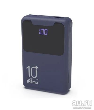 Лот: 15560385. Фото: 1. Внешний аккумулятор 10000mAh Ritmix... Внешние, портативные аккумуляторы для смартфонов (Power bank)