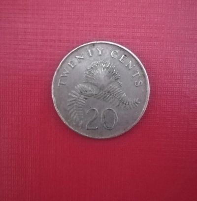 Лот: 16385793. Фото: 1. Сингапур 20 центов 1987. Азия