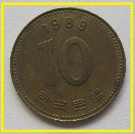 Лот: 14550291. Фото: 1. %% Южная Корея 10 вон 1989 (№). Азия