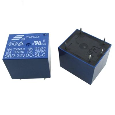 Лот: 17508907. Фото: 1. Электромагнитное реле SRD-24VDC-SL-С... Реле, тумблеры, переключатели