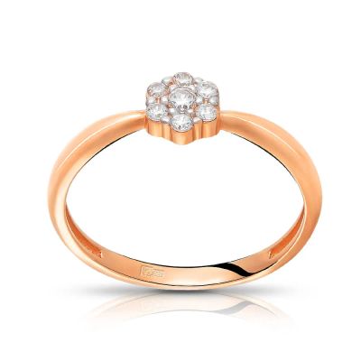Лот: 23882386. Фото: 1. Кольцо TALANT из золота с фианитами. Кольца, перстни