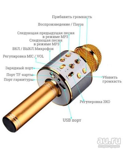 Лот: 11138965. Фото: 1. Портативный караоке микрофон WSTER... Другое (музыкальные инструменты и оборудование)
