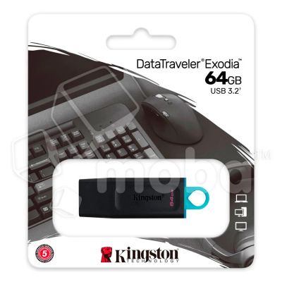Лот: 18915441. Фото: 1. USB-флеш (USB 3.2) 64GB Kingston... USB-флеш карты