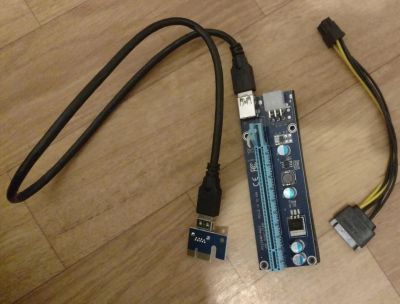 Лот: 10240328. Фото: 1. Райзер для майнинга PCI 1x to... Шлейфы, кабели, переходники