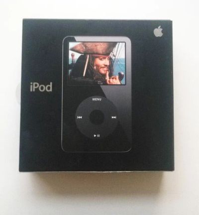 Лот: 8942243. Фото: 1. Коробка от iPod 30 GB Black с... Другое (аудиотехника)