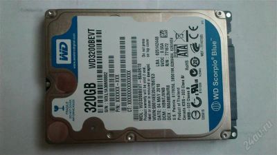 Лот: 2543657. Фото: 1. Жесткий диск для ноутбука WD WD3200BEVT... Жёсткие диски (HDD)