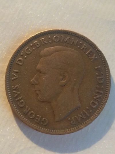 Лот: 15157637. Фото: 1. 1 пенни, 1940. Великобритания и острова