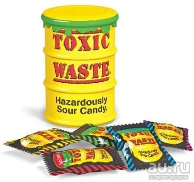 Лот: 9753095. Фото: 1. Леденцы "Toxic Waste (Токсик вейст... Шоколад, конфеты