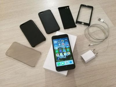 Лот: 10881081. Фото: 1. iPhone 6 64gb space gray б/у. Смартфоны