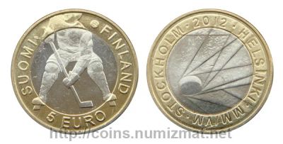 Лот: 4892003. Фото: 1. 5 евро 2012 года Финляндия Чемпионат... Европа