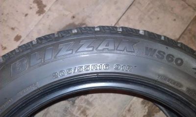 Лот: 3302423. Фото: 1. Резина зимняя 205/55 R16 Bridgestone... Шины