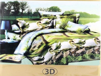 Лот: 4335827. Фото: 1. Постельное бельё из сатина 3D... Постельное бельё