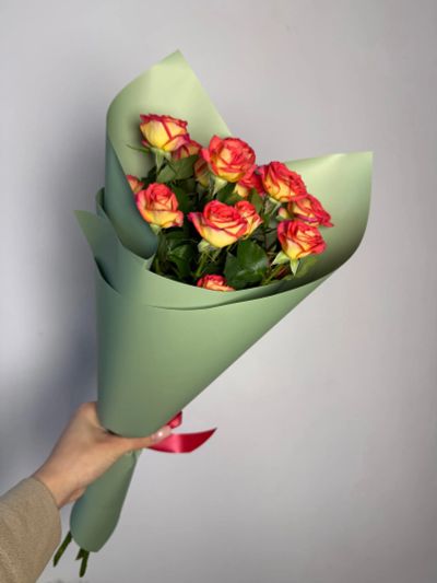 Лот: 25664246. Фото: 1. 7. Букет - комплимент из кустовых... Свежие цветы