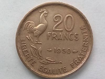 Лот: 19099136. Фото: 1. Монета Франции 20 франков, 1950... Европа