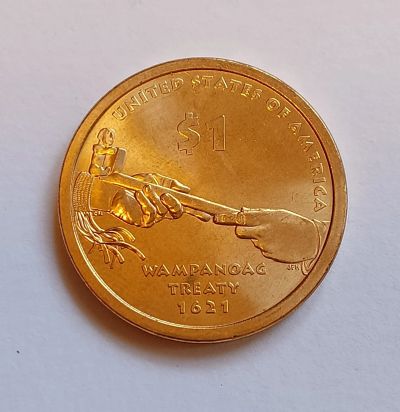 Лот: 20328041. Фото: 1. США. 1 доллар 2011 Р. Трубка мира... Америка
