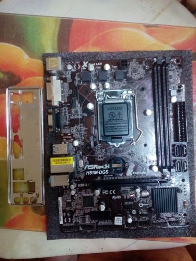 Лот: 18441587. Фото: 1. Материнская плата AsRock H81M-DGS. Материнские платы