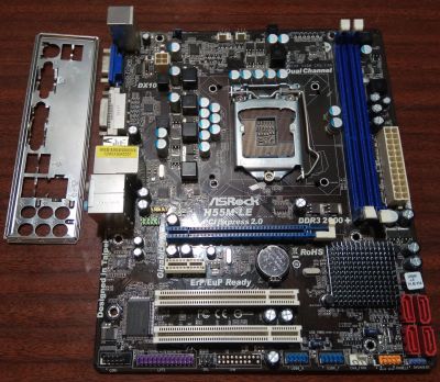 Лот: 16401663. Фото: 1. Материнская плата AsRock H55M-LE... Материнские платы