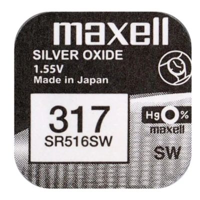 Лот: 15542895. Фото: 1. Эл/пит SR-516sw (317) Maxell 16363. Батарейки, аккумуляторы, элементы питания