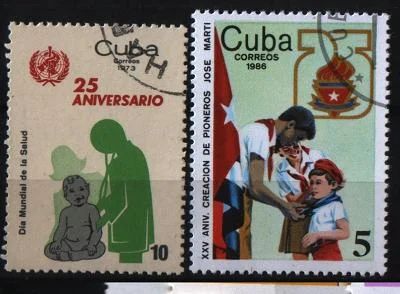 Лот: 6973344. Фото: 1. Куба 1973-86г дети 2марки. Марки