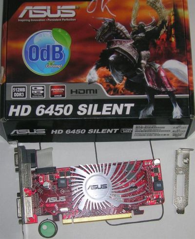 Лот: 2991729. Фото: 1. asus hd 6450. Видеокарты