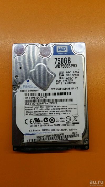Лот: 9642402. Фото: 1. Б/У жесткий диск HDD для ноутбука... Жёсткие диски