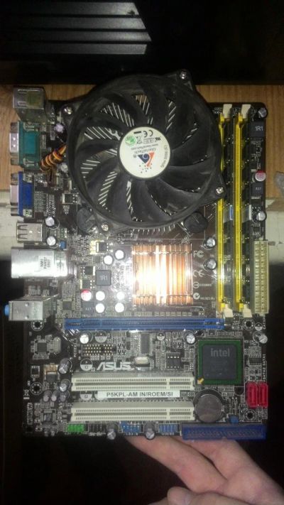 Лот: 8783623. Фото: 1. Комплект Asus p5kpl am in roem... Материнские платы